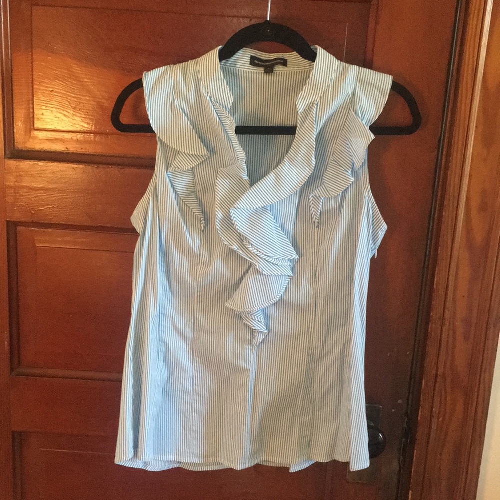 Sleeveless Ruffle Blouse from Express